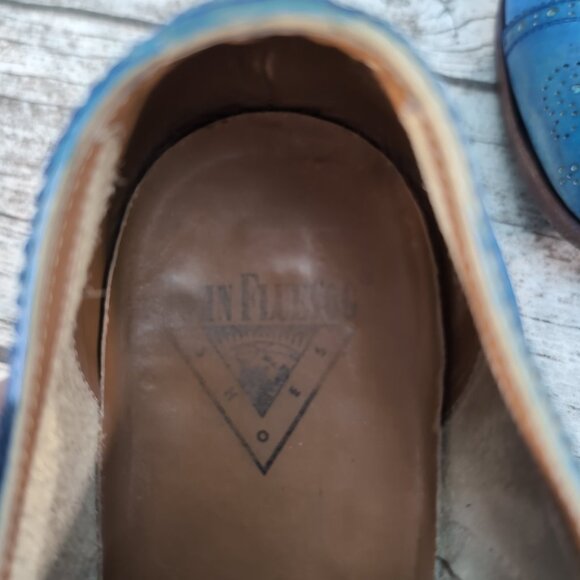 John Fluevog The Gateways Blue Leather Brogue Oxford Dress Shoes – Men’s 10.5 - Picture 4 of 12